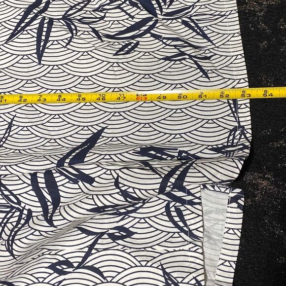 Vintage 1980s Cotton Summer Kimono Yukata Blue White Floral Bamboo Motif Size M - Picture 6 of 12